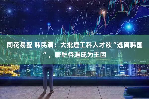 同花易配 韩民调：大批理工科人才欲“逃离韩国”，薪酬待遇成为主因